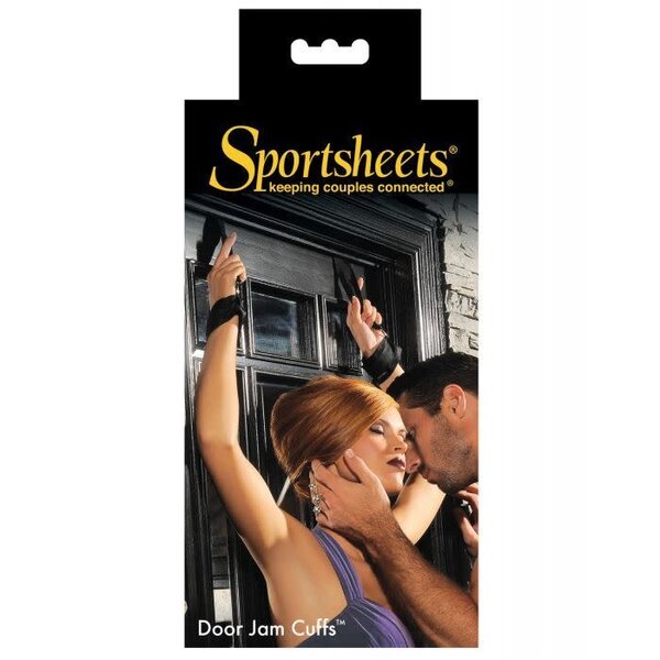 SPORTSHEETS DOOR CUFFS BLACK