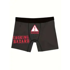 "O" HEAVENS BOXER "OH" MENS CHOKING HAZARD BLACK