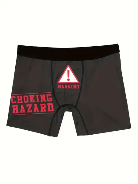 "O" HEAVENS MENS BOXER CHOKING HAZARD BLACK