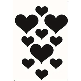 "OH" STICKY HEARTS