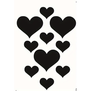 "O" HEAVENS WALL STICKERS HEARTS