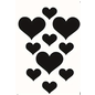 "O" HEAVENS WALL STICKERS HEARTS