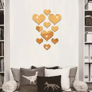 "O" HEAVENS WALL STICKERS HEARTS