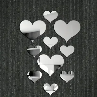 "O" HEAVENS WALL STICKERS HEARTS