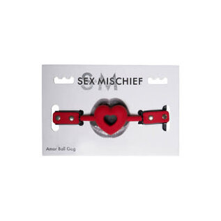 SPORTS SHEETS S & M AMOR HEART BALL GAG RED