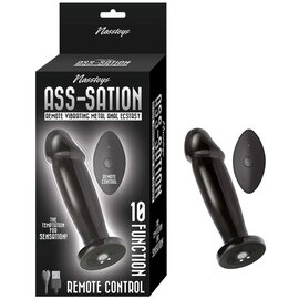 NASS TOYS ASS-SATION VIBRATING METAL ANAL PLUG ECSTASY BLACK