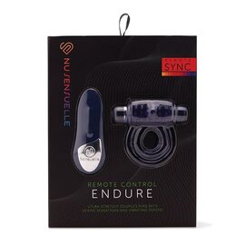 SENSUELLE COCK RING NU SENSUELLE ENDURE BULLET/REMOTE BLUE