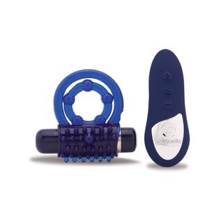 SENSUELLE NU SENSUELLE ENDURE RING, BULLET AND REMOTE BLUE