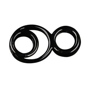 ICON BRANDS COCK RING & STRETCHER TRIPLE PLAY BLACK