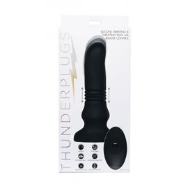 XR BRAND THUNDER PLUG MASSAGE PLUG W/REMOTE BLACK