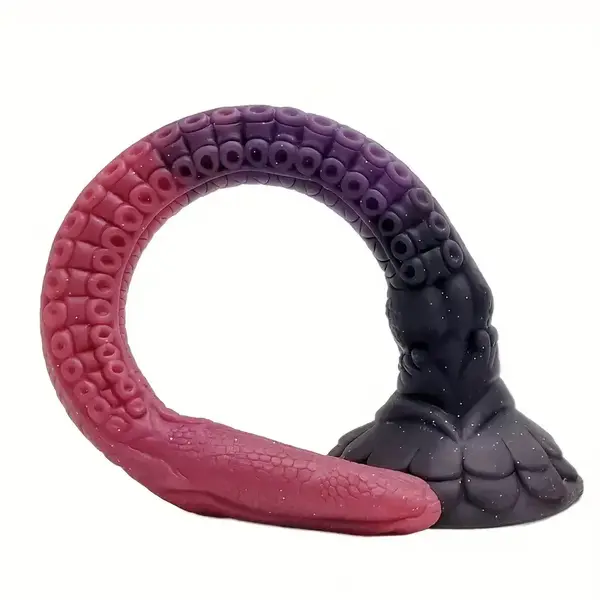 "O" HEAVENS CREATURE DILDO SNAKE PURPLE 18"