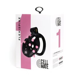 665 INC SPORT FUCKER CELLMATE FLEXI-SPIKE CHASTITY CAGE SIZE 1 BLACK/PINK