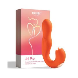 HONEY PLAY BOX JOI PRO ROTATING LICKING VIBE W/ REMOTE ORANGE