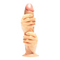 ICON BRANDS THE TWO FISTED GRIP 12" DILDO VANILLA