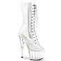 PLEASER PLEASER ADORE LACE UP MID CALF BOOT WITH SIDE ZIP