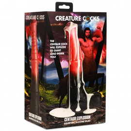 XR BRAND CREATURE COCK CENTAUR EXPLOSION SQUIRTING DILDO BLK/RED