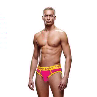 ENVY ENVY MENS JOCK SOLID PINK/YELLOW