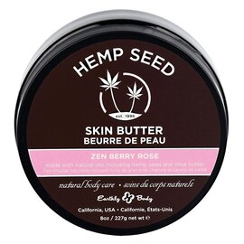 EARTHLY BODY BUTTER HEMP SEED LOTION ZEN BERRY ROSE 8 OZ