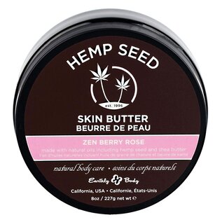 EARTHLY BODY BUTTER HEMP SEED LOTION ZEN BERRY ROSE 8 OZ