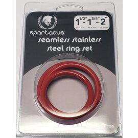 SPARTACUS SPARTACUS STAINLESS STEEL RING SET - 1.5" 1.75" 2"
