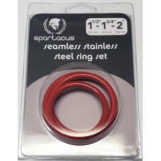 SPARTACUS SPARTACUS STAINLESS STEEL RING SET - 1.5" 1.75" 2"