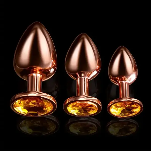 "O" HEAVENS ROSE GOLD JEWELED ANAL PLUG VARIETY