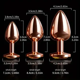 "O" HEAVENS ROSE GOLD JEWELED ANAL PLUG VARIETY