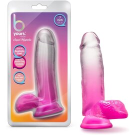 BLUSH B YOURS SUGAR MAGNOLIA DILDO 7" PINK/CLEAR