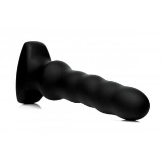 XR BRAND THUNDERPLUGS VIBRATING & SQUIRMING SILICONE PLUG W/ REMOTE CONTROL