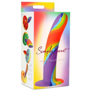 CURVE TOYS SIMPLY SWEET RAINBOW DILDO
