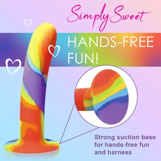 CURVE TOYS SIMPLY SWEET RAINBOW DILDO