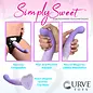 CURVE DILDO SIMPLY SWEET SLIM G PURPLE & WHITE 7"