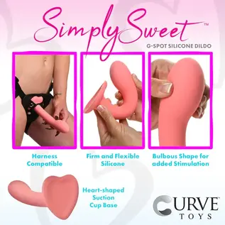 CURVE DILDO SIMPLY SWEET G PINK 7"
