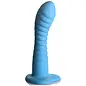 CURVE TOYS SIMPLY SWEET RIBBED DONG BLUE 7"