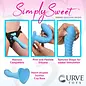 CURVE TOYS SIMPLY SWEET RIBBED DONG BLUE 7"