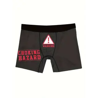 "O" HEAVENS MENS BOXER CHOKING HAZARD BLACK