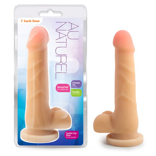 BLUSH DILDO/BALLS AU NATUREL SENSA FEEL SAM 7" VANILLA