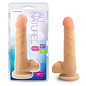 BLUSH AU NATUREL DILDO W/BALLS SENSA FEEL SAM 7" VANILLA