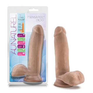 BLUSH DILDO/BALLS AU NATUREL SENSA FEEL 7" MOCHA