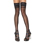 LA PETITE COQUETTE SHEER SILICONE LACE TOP STAY UP THIGH HIGH