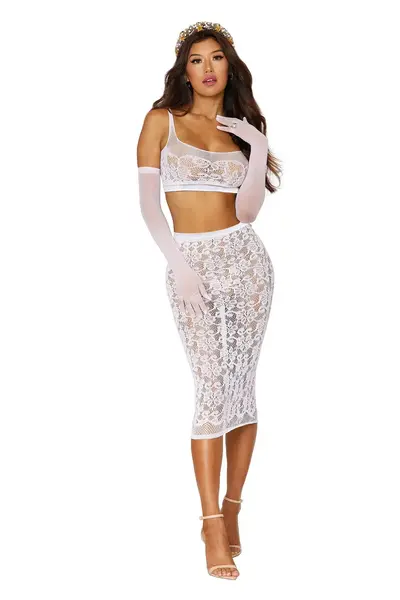 DREAMGIRL BRALETTE AND SLIP SKIRT