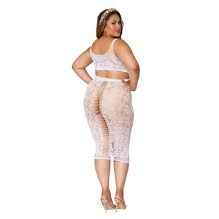 DREAMGIRL DREAMGIRL BRALETTE AND SLIP SKIRT