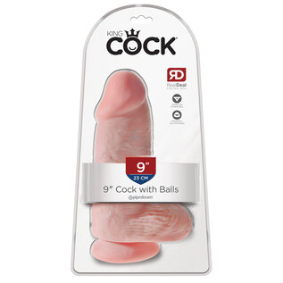 PIPEDREAM KING COCK CHUBBY DILDO 9" VANILLA