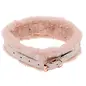 SPORTS SHEETS S&M PEACHES N CREAME FUR COLLAR AND LEASH  IVORY/ROSE GOLD