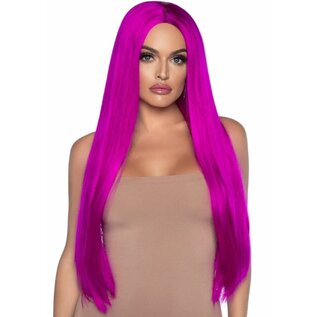 LEG AVE LONG STRAIGHT CENTER PART WIG 33" O/S