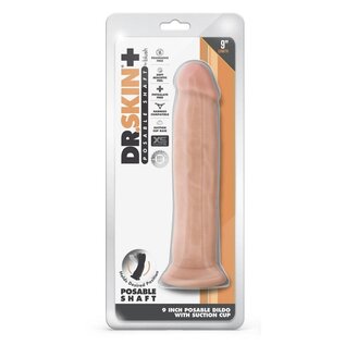 BLUSH DR SKIN THICK PLUS POSABLE DILDO 9" VANILLA