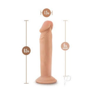BLUSH DR SKIN DILDO PLUS POSABLE  6" VANILLA