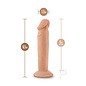 BLUSH DR SKIN DILDO PLUS POSABLE  6" VANILLA