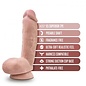 BLUSH DR SKIN PLUS POSABLE DILDO VANILLA 8"