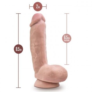 BLUSH DR SKIN PLUS POSABLE DILDO VANILLA 8"